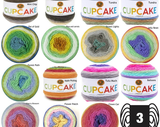 Cupcake Lion Brand® Yarn Many Colorways to Choose From | Etsy