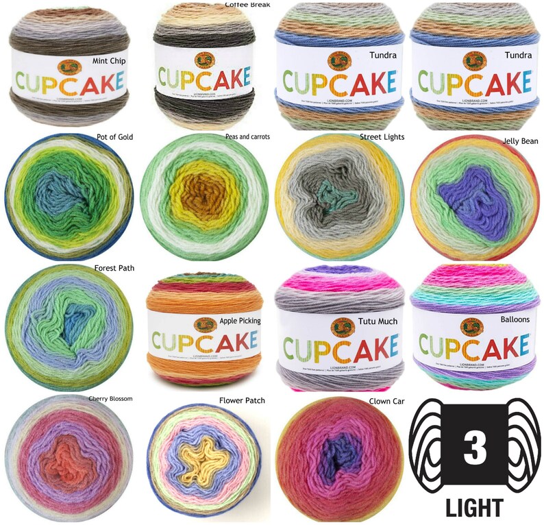 Cupcake Lion Brand® Yarn Many Colorways to Choose From Etsy