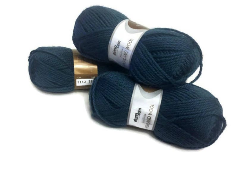 Peruvian Highland Wool Yarn Discontinued From elann.com 3 skeins Mesa Teal Color