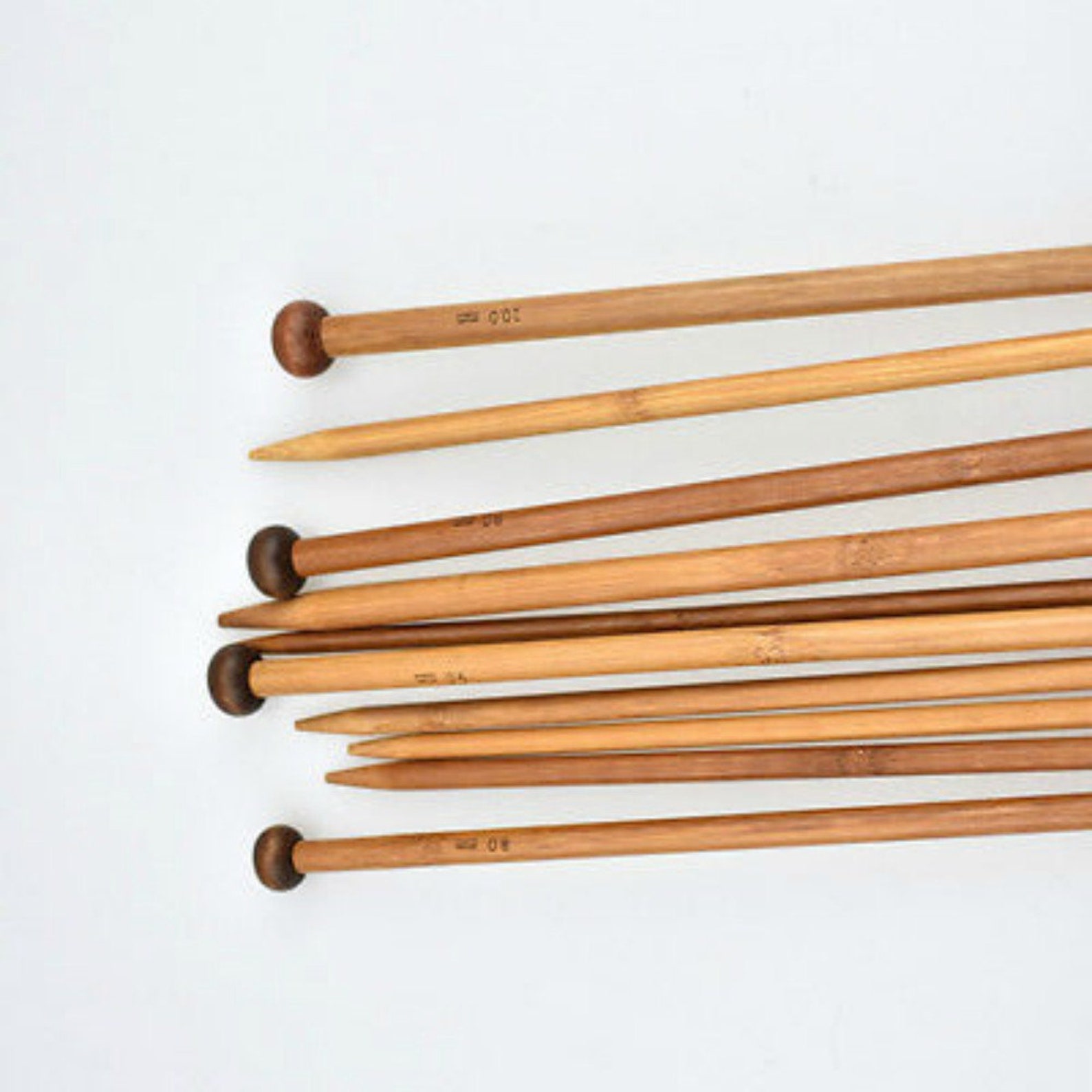 36pcs Single Pointed Carbonized Knitting Needles 18size Smooth Etsy