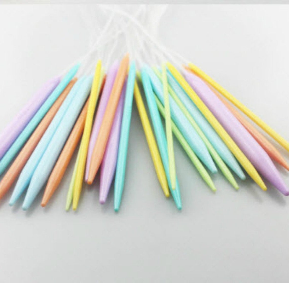 Plastic Circular Knitting Needles Multicolor Sets 16'/ Etsy