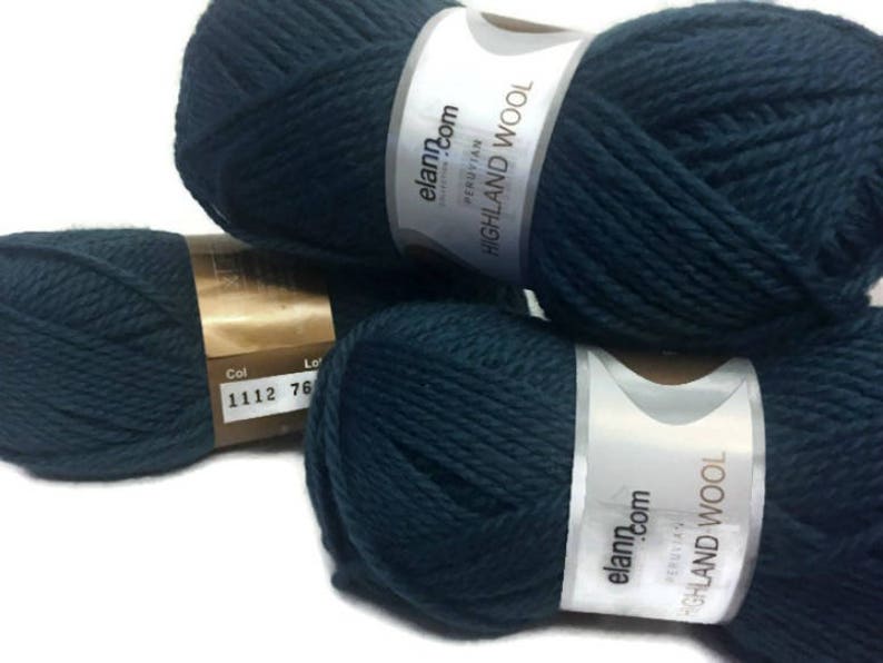 Peruvian Highland Wool Yarn Discontinued From elann.com 3 skeins Mesa Teal Color