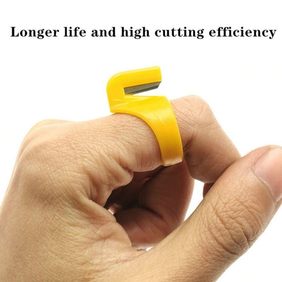 Yarn Cutter Ring Plastic Thimble Sewing Ring Thread Cutter Finger