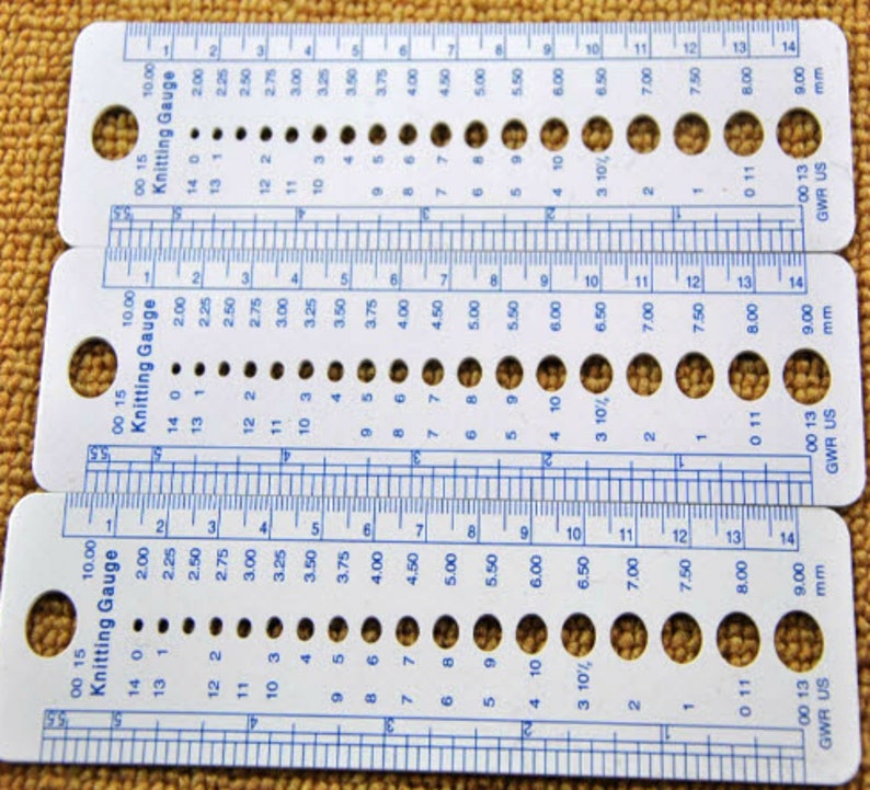 Needle Gauge UK US Canada Sizes 5.5 Inch 14 Cm Sewing Ruler Etsy