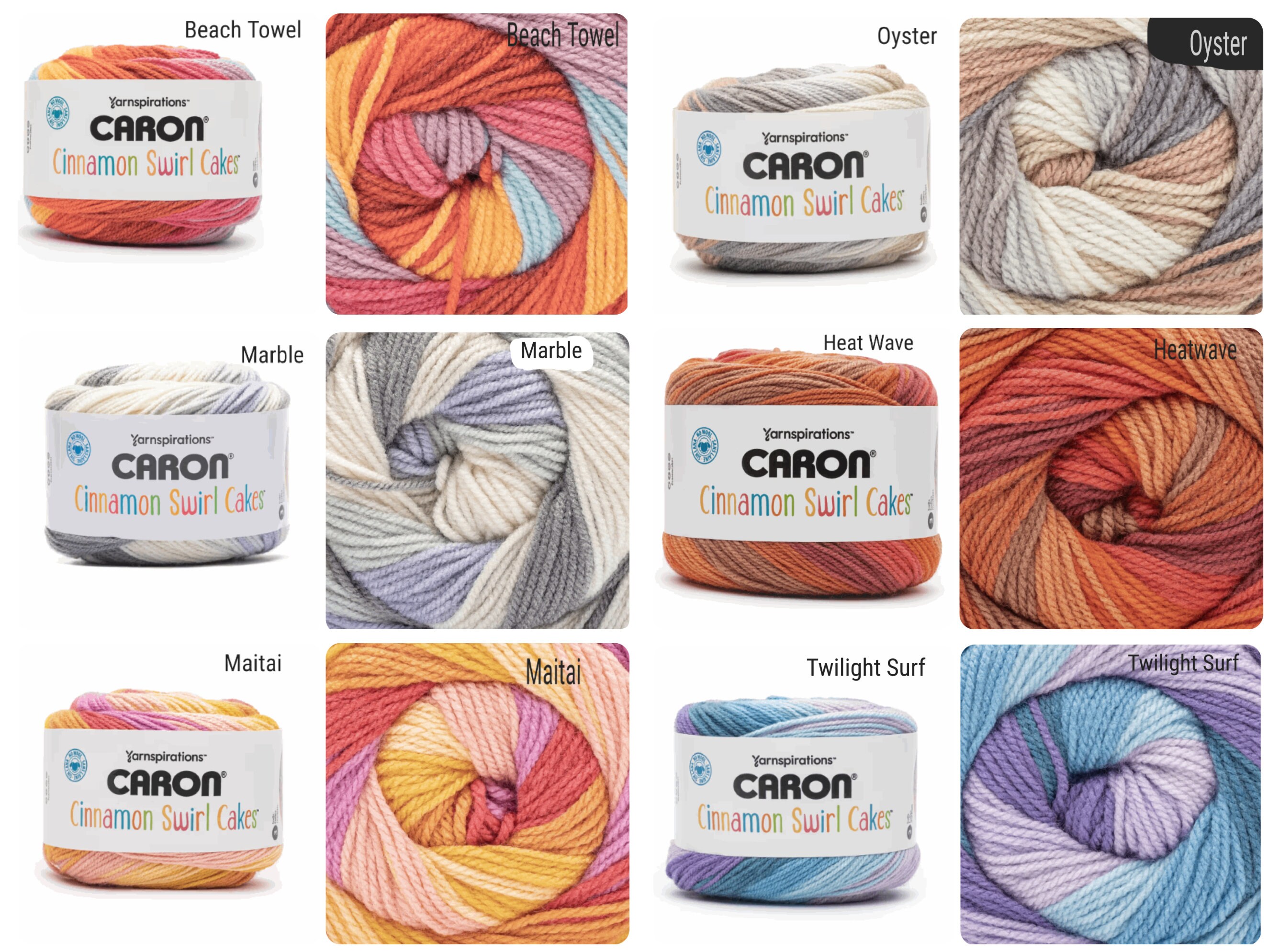 Lion Brand Color Waves Yarn Rainbow