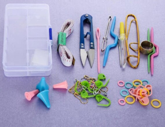 Crochet Knitting Accessories Kit Case Box Stitch Markers Stitch