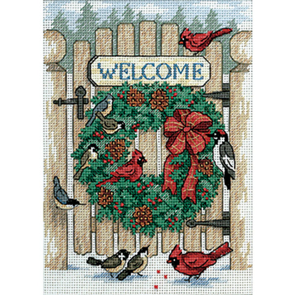 Holiday Wreath Counted Cross Stitch Kit by Dimensions Counted | Etsy