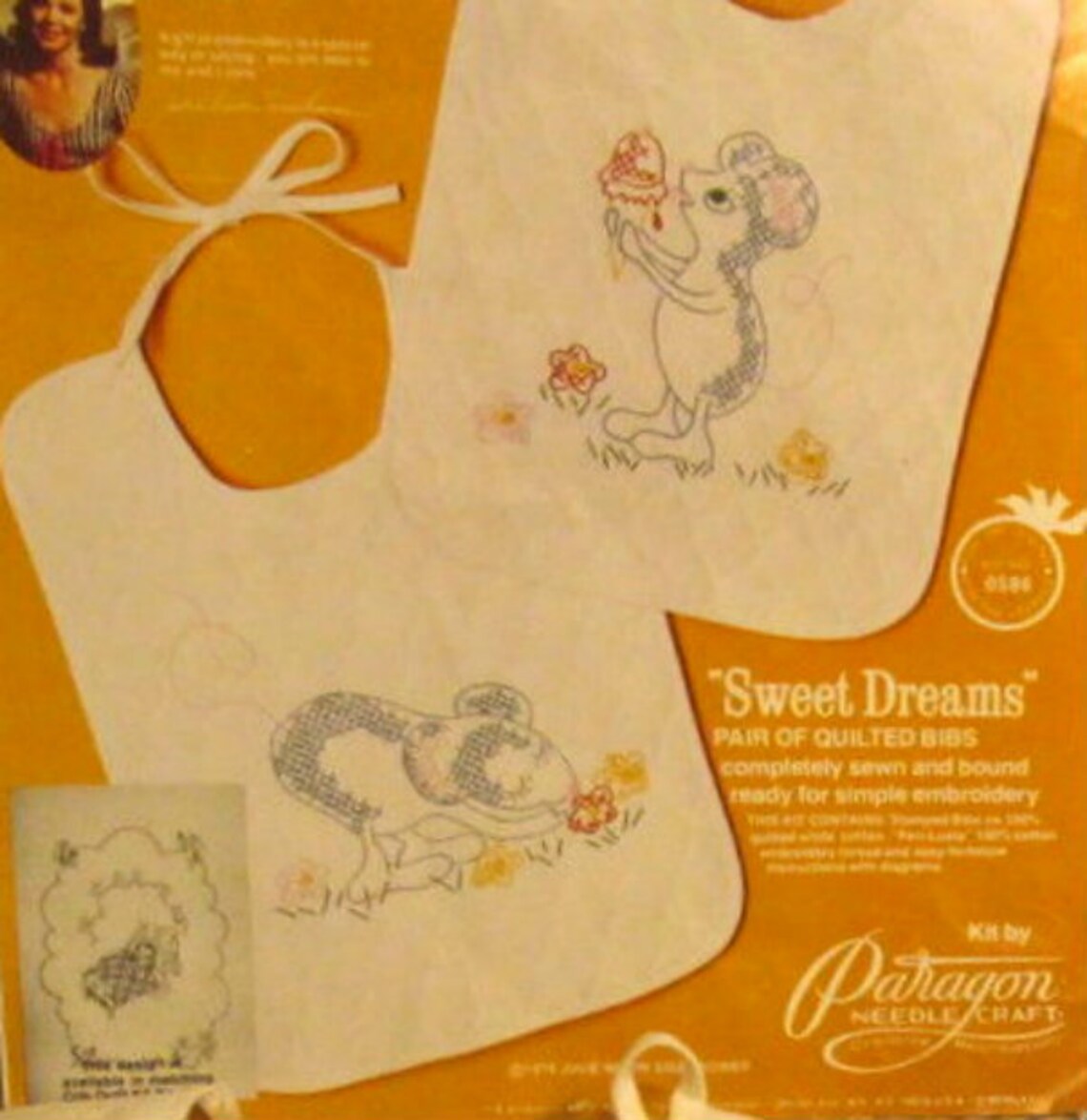 Quilted Baby Bibs Embroidery Kit Stitchery by Julie Sweet Etsy