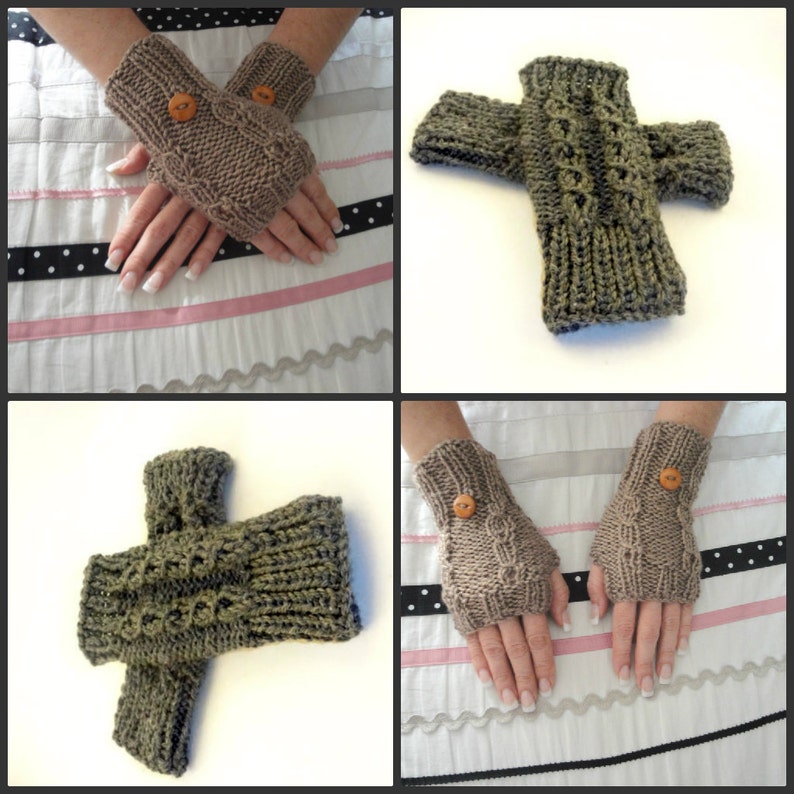 Hand Knit Wrist Warmers Fingerless Gloves Made to Order Etsy