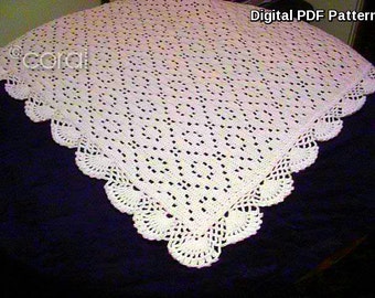 Diamond Baby Blanket PDF Vintage Crochet Pattern  Is not a finished product. It is a PDF Pattern with instructions to do it yourself.