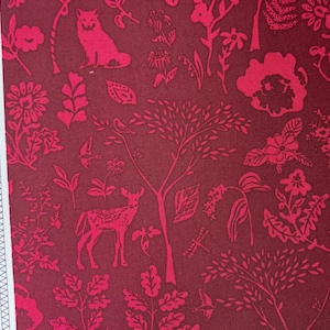 AGF Fabric | Flora and Fauna Foresta | Deer Fabric | Woodland Animals | FUS-FO-2108 | Sold by the Half Yard