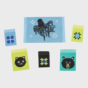 Set of 6 Crafted Moon Faves 1 Sew In Labels Sarah Watts #LTS-01
