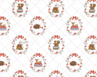 Whimsical Woodland Animals White Yardage by Tasha Noel for Riley Blake Designs | C17641-WHITE | Sold by Hald Yard
