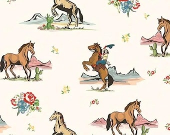 Riley Blake - Cowgirl - Main - Cream #c17480-cream | Sold by Half Yard
