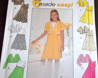 Simplicity 6 Made Easy Sewing Pattern 7463 Tween Girl's Jacket Dress Special Occasion Dressy Coordinates Size 7-10 Chest 26-28 Uncut FF