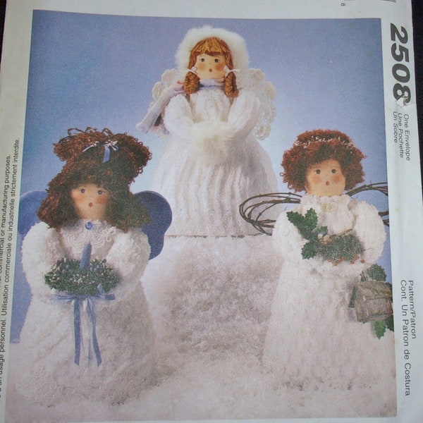 McCall's Michelle Hains Sewing Pattern 2508 Decorative Seasonal Chenille Angels Christmas Decor Victorian Holiday Home Decorations Uncut FF