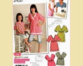 Simplicity Learn to Sew Sewing Pattern 2437 Girl's Tunic Top Sleeve & Length Options Tween's Teen's Size 7-14 Chest/Bust 26-32 Uncut FF