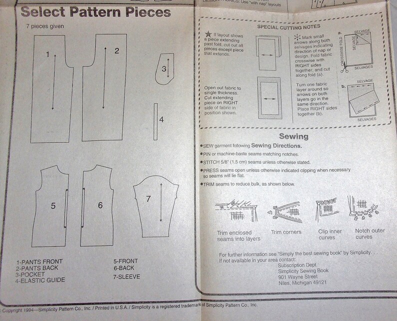 Simplicity Basics Sewing Pattern 8977 Tee Top Long Sleeve Boat Neck