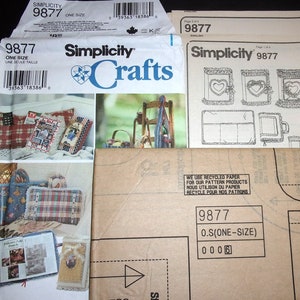 Simplicity Sewing Pattern 9877 Fabric Covers for Book Album Journal Box Basket Pocket Pillow Storage Caddy Home Crafts Decor Gifts Uncut FF image 4