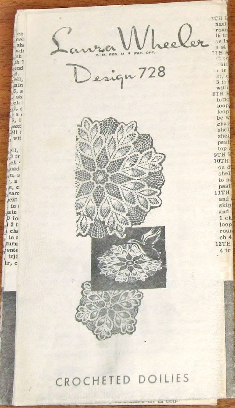 Vtg 1940er Jahre Mail Order H U00e4keln Handwerk Muster Runde