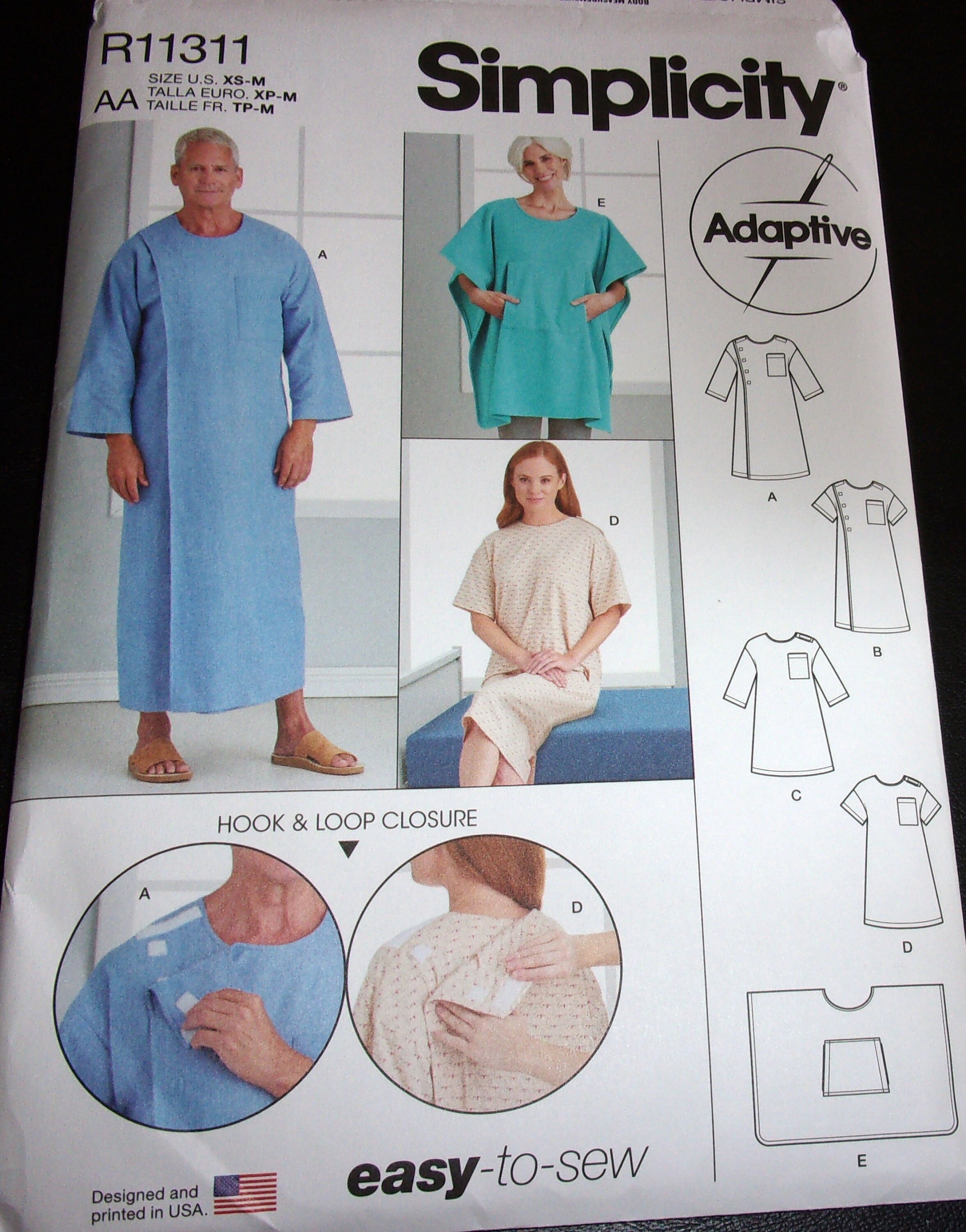 Men's Hospital Gown with Back Overlap | June Adaptive