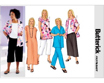 Butterick Sewing Pattern B3039 Dress Top Maxi Skirt Pants Women's Misses & Petite Coordinates Separates Size 16W-20W Bust 38-42 Uncut FF