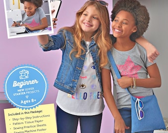 Simplicity Handwork Studio Learn to Sew Sewing Pattern 8674 Girl's Crossbody Shoulder Bag Child's Children's Fashion Accessories Uncut FF