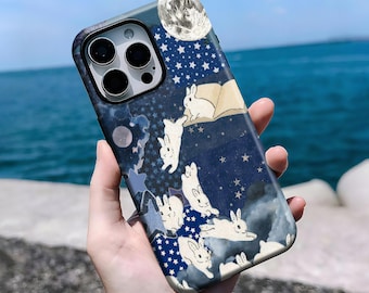 Bunny Collage Phone Case: Fluffy Rabbit Art Phone Case Compatible With iPhone 16, 15, 14, 13, 12, 11 Pro Max Plus X, Samsung S25 S24 S23 S22