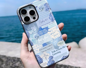 Funda con diseño de versículo bíblico, regalo religioso, diseño floral, compatible con iPhone 17, 16, 15, 14, 13, 12, Air Pro Max, Samsung S25, S24, S22 Ultra