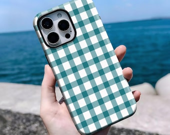 Checkered aesthetic plaid phone cases, Trendy Fashion, Compatible With iPhone 16, 15, 14, 13, 12, 11 Pro Max Plus X,Samsung S25 S24 S23 S22