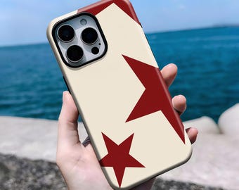 White Phone Case Pretty Star Girl Protective Cover Compatible With iPhone 16, 15, 14, 13, 12, 11 Pro Max Plus X,Samsung S25 S24 S23 S22