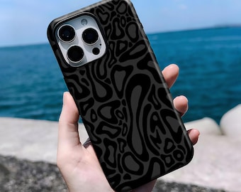 Racing Driver Black Phone Case, Abstract Phone Case, F1 Driver, iPhone 16, 15, 14, 13, 12, 11 Pro Max Plus X,Samsung S25 S24 S23 S22
