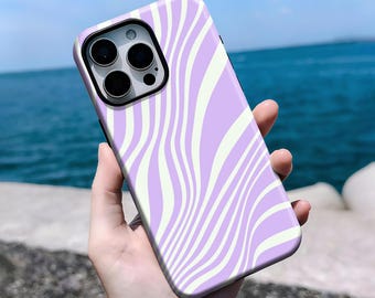 Abstract Swirl Phone Case,Unique Wavy Abstract Design,Pretty Tough Case,iPhone 16, 15, 14, 13, 12, 11 Pro Max Plus X,Samsung S25 S24 S23 S22