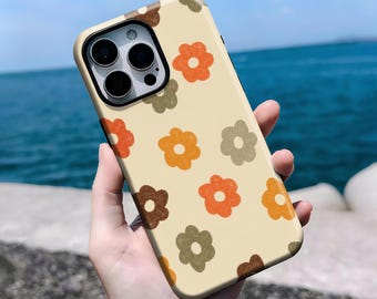 Flower Pattern Phone Case, Tough Cases, Floral Design, Cute Phone Case,iPhone 16, 15, 14, 13, 12, 11 Pro Max Plus X, Samsung S25 S24 S23 S22