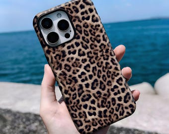 Leopard Print Case, Classic, Animal Cover,  Leopard Fur Print Design, iPhone 16, 15, 14, 13, 12, 11 Pro Max Plus X, Samsung S25 S24 S23 S22