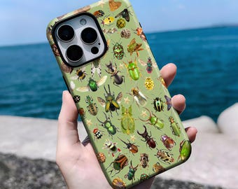 Insect Phone Case Insect Entomology Protective Cover, Compatible For iPhone 16, 15, 14, 13, 12, 11 Pro Max Plus X,Samsung S25 S24 S23 S22