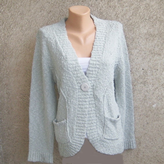 Vintage Grey Knit Cardigan / Marc Lauge Clothing /