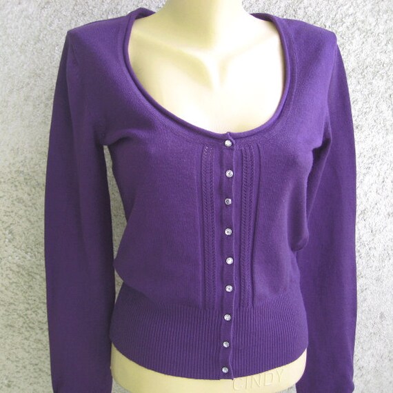 Da Donna Manica Lunga Grosso Cuore Lavorato A Maglia Stampa Cardigan Sweater