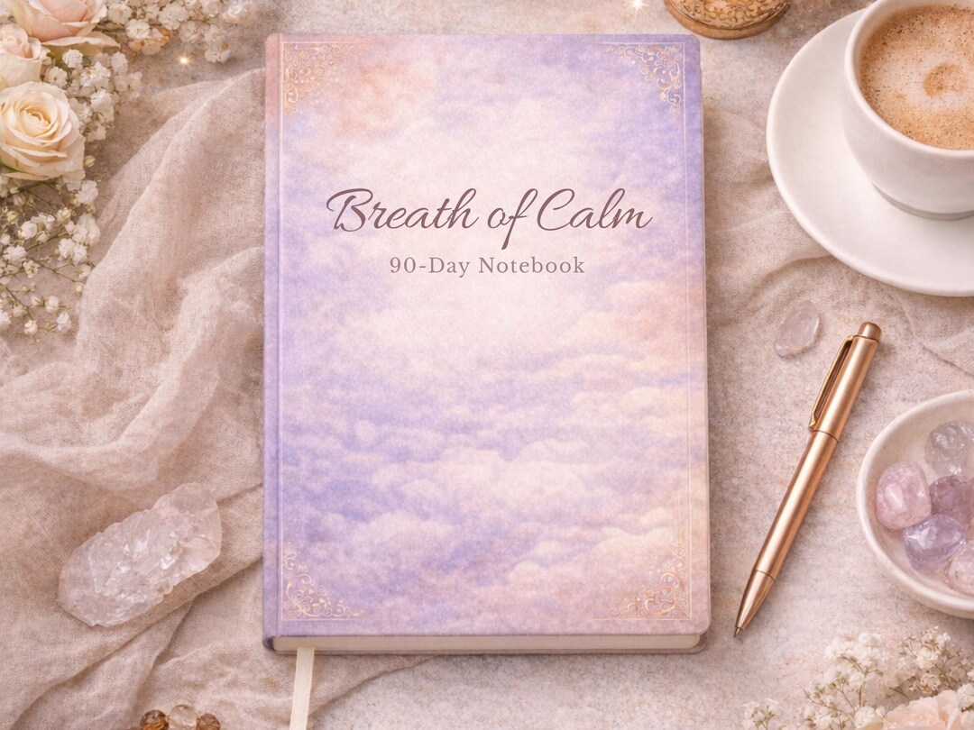 Breath of Calm 90-day Notebook | A5 Printable Daily Journal (PDF ...