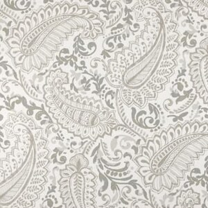 Gray Paisley Kitchen Valance: Premier Prints Shannon Ecru, Lined Option image 4