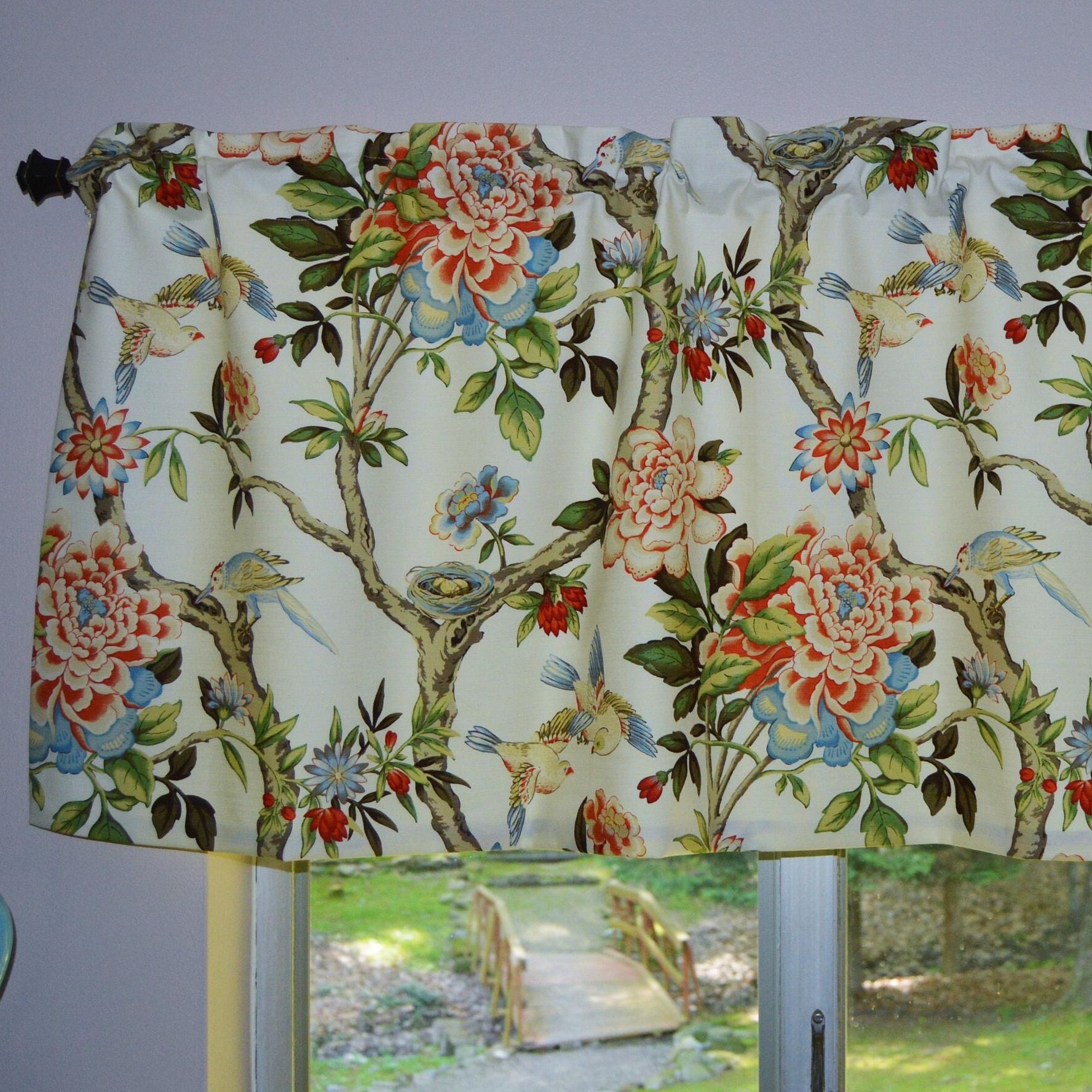 Foulard D'encadrement De Fenêtre Classic Waverly Greenfield Village - Motif Jacobean Paisley - 140x51cm