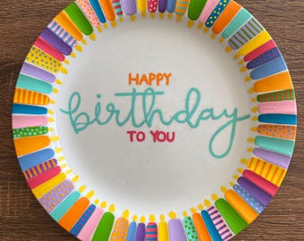 パーソナライズされたカスタムバースデープレート