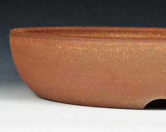 Shallow Unglazed Round Bonsai Pot