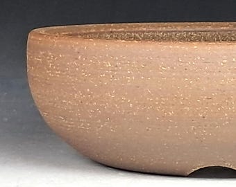 Unglazed Round Bonsai Pot