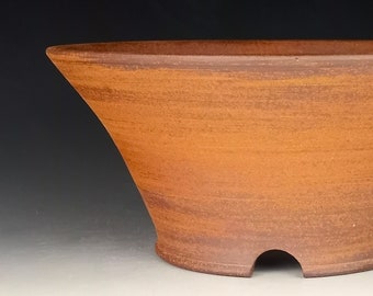 Unglazed Red Stoneware Cascade Bonsai Pot