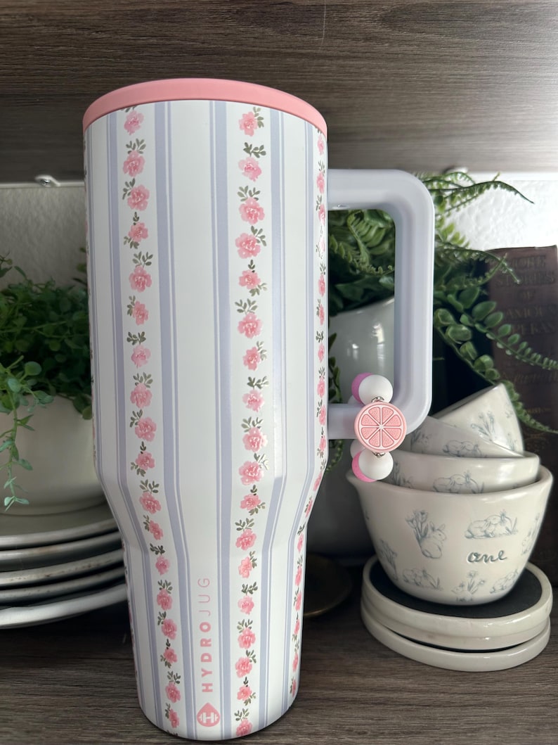 Citrus/Lemon/Orange Stanley/Hydrojug/Tumbler Handle Charm Bild 1