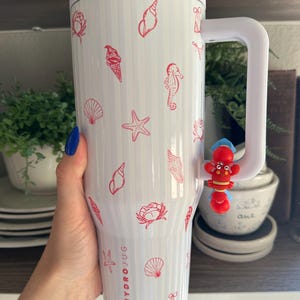 May include: White Hydro Jug with red seashell, starfish, and ice cream cone illustrations. The jug has a white handle and a red lobster charm. The text "HYDRO JUG" is printed on the side.
