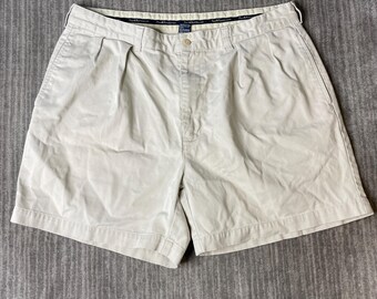 Vintage 1990s Polo Ralph Lauren Shorts – 38 – Pleated Khaki Chino Shorts – Classic Preppy Golf Summer Bottoms