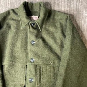 Vintage 1970s Filson Garment Wool mackinaw Cruiser Jacket – 2XL – Olive Green Virgin Wool Field Coat – C.C. Filson Workwear bild 2
