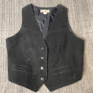 Vintage Banana Republic Leather Vest - Etsy